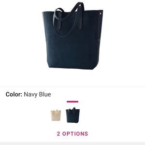Navy blue large tote bag